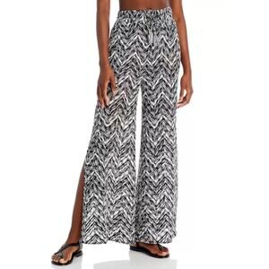 Ramy Brook Taytum Space Dye Chevron Knit Swim Cover Up Pants Size Large